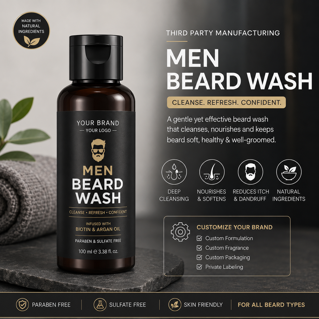 Men Beard Wash | cleanse & refresh | 100ml